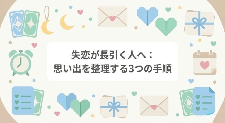 失恋が長引く人へ：思い出を整理する3つの手順 ﻿