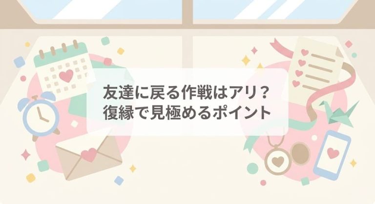 友達に戻る作戦はアリ？復縁で見極めるポイント