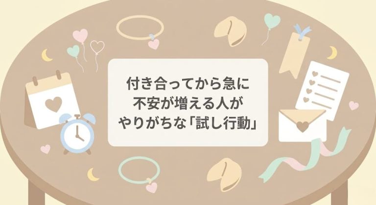 付き合ってから急に不安が増える人がやりがちな「試し行動」