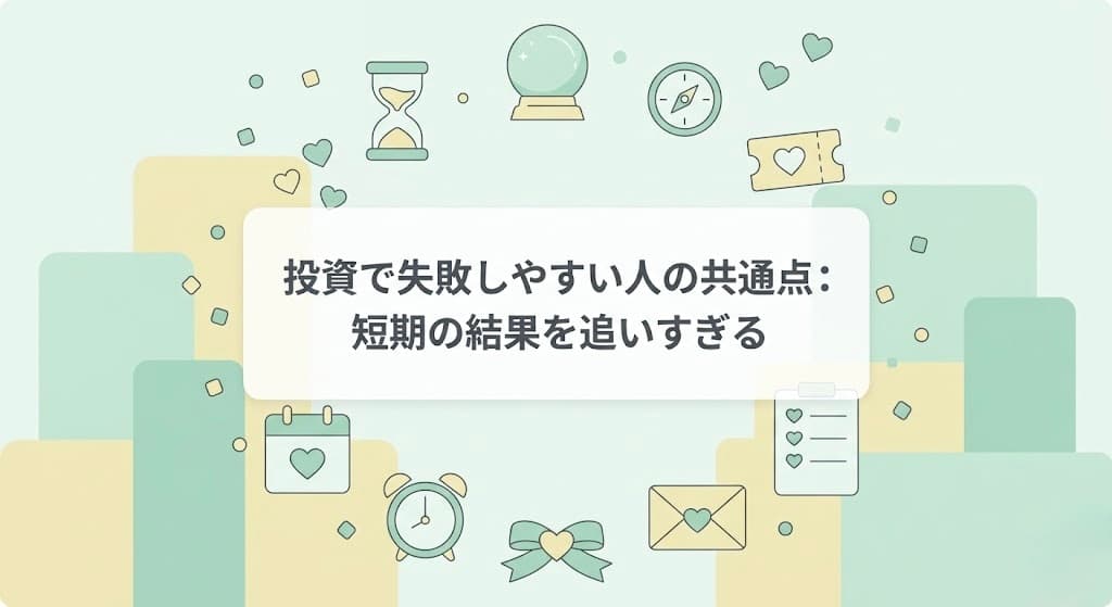 投資で失敗しやすい人の共通点：短期の結果を追いすぎる